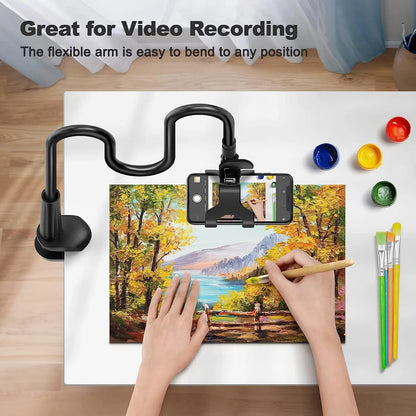 Supporto Telefono Pieghevole 70cm | Braccio Flessibile 360° | Morsetto per Letto Poggiatesta | per iPhone Samsung 3.5-6.7