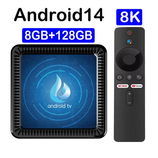 TV Box Android 14 Q17 2026 | 5G WiFi | 4+128GB | Allwinner H313 | 4K Assistant