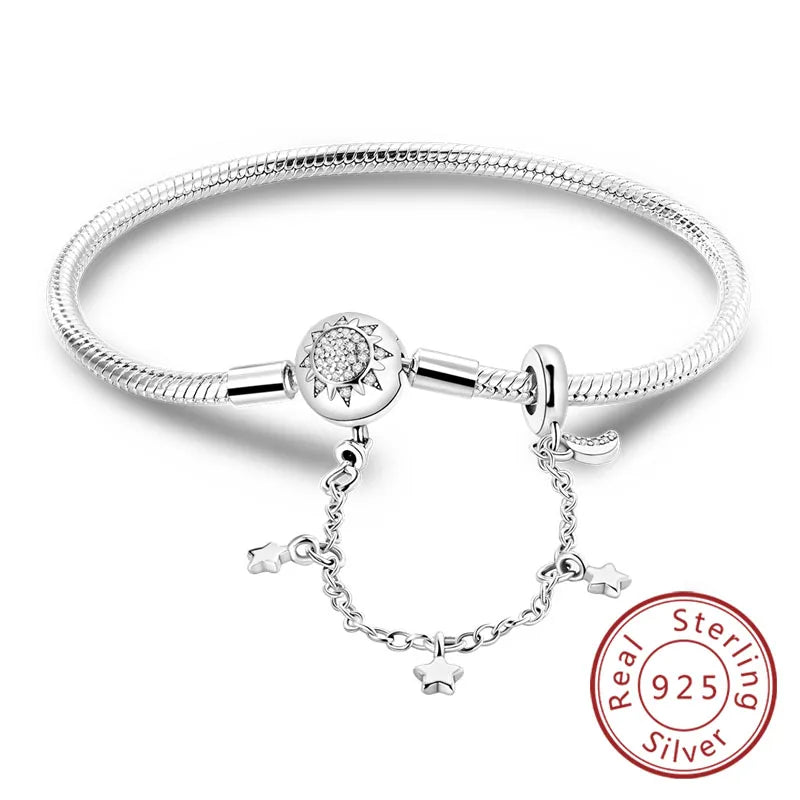 Bracciale in Argento 925 - Cuori con Zirconi, Regalo Perfetto per Donne, Gioiello Elegante e Personale