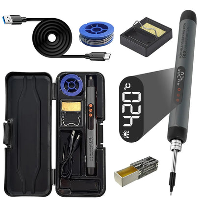 Saldatore USB Portatile Digitale | Display LED | Mini Stazione Saldo Ricaricabile per DIY