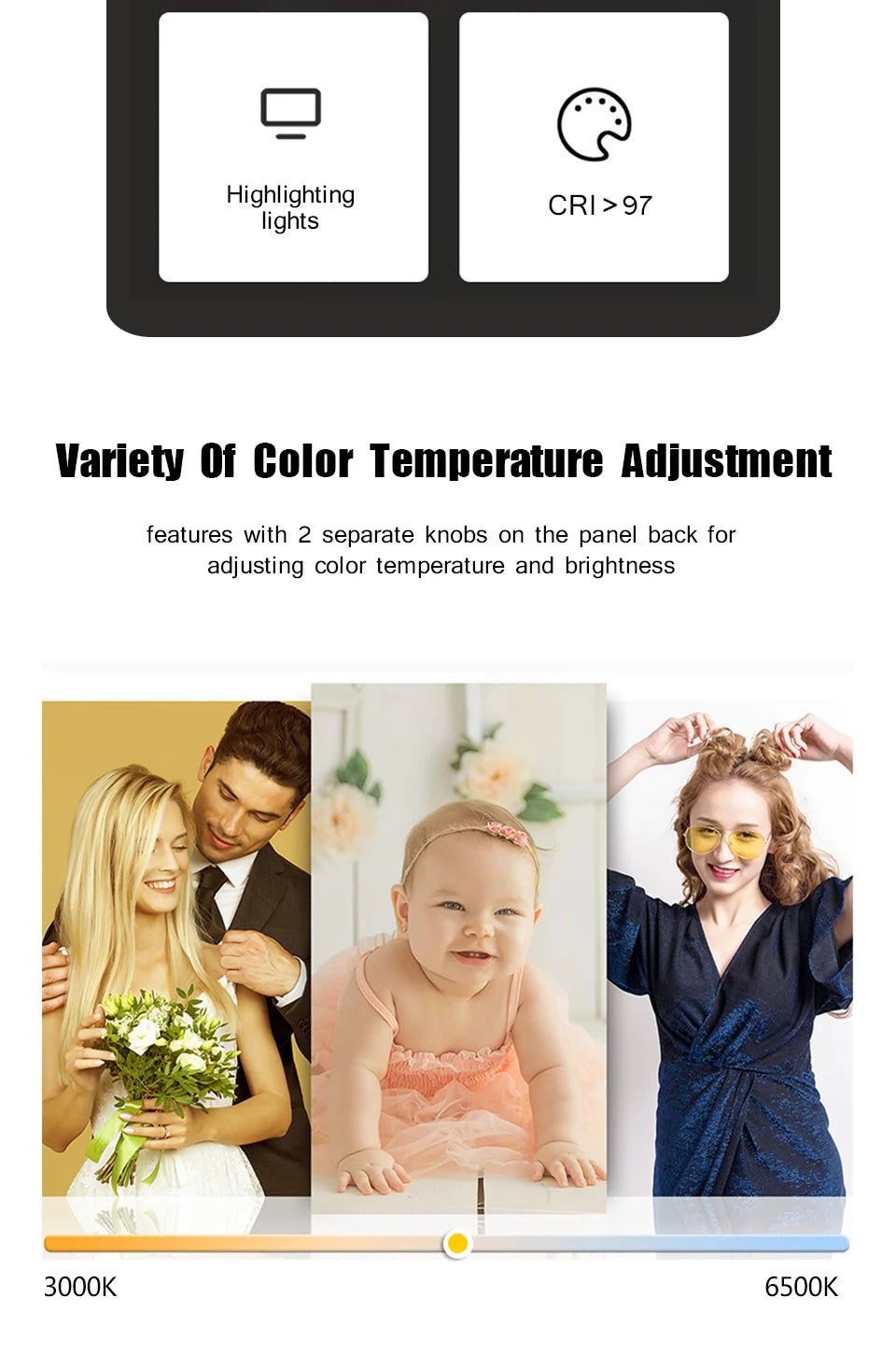 Luci LED per Video/Streaming - Kit Illuminazione con Treppiede per TikTok/Zoom