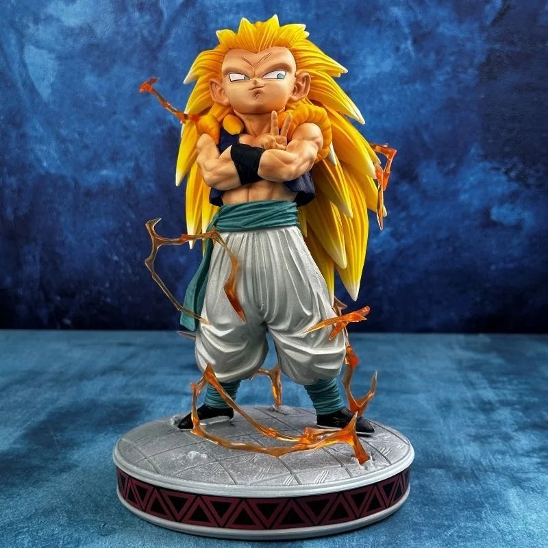 Gotenks SSJ3 25cm - Figura da Battaglia | Collezione Anime | Per Scrivania/Vetrina