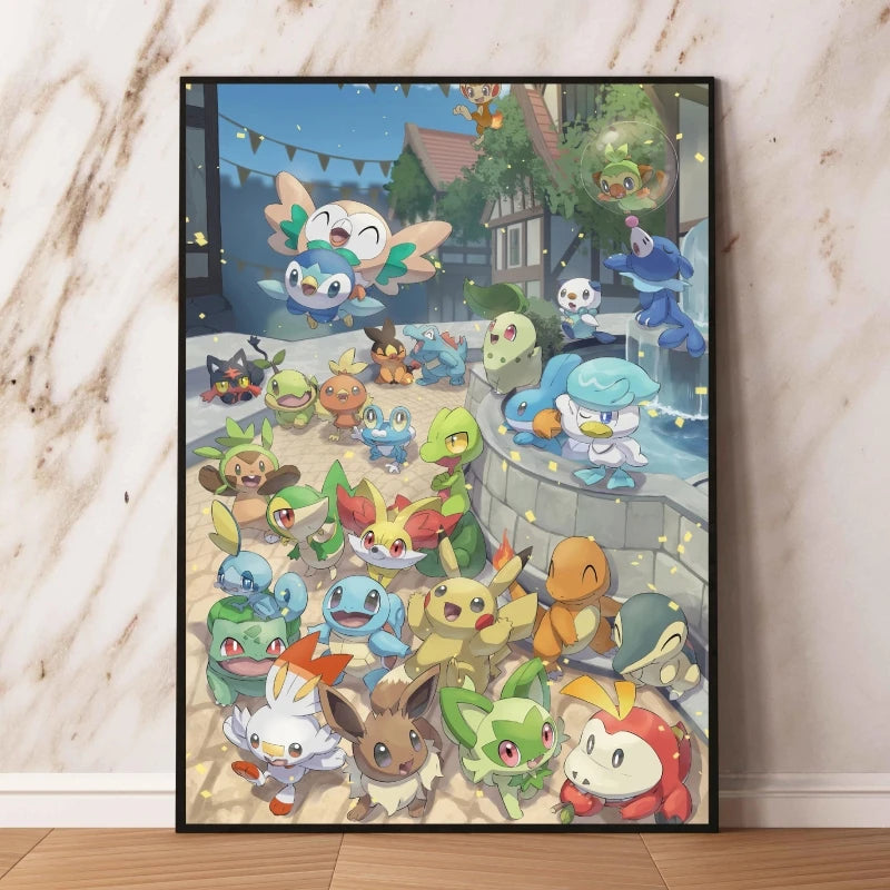 👻 Quadro Gengar Pokémon - Stampa Premium su Tela Senza Cornice