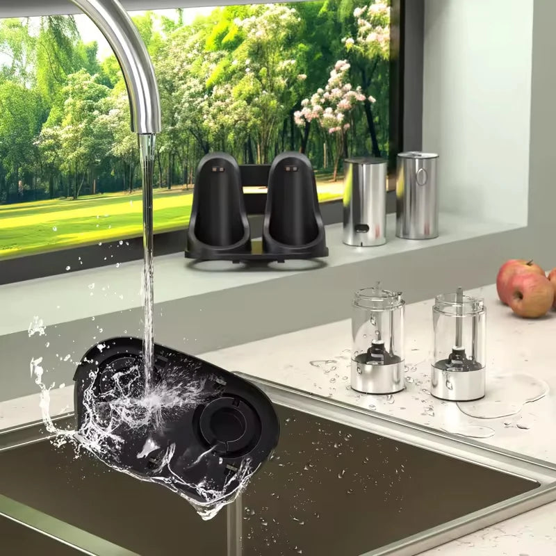 🍛 Macinapepe Elettrico 2 Pezzi - Ricaricabile USB, Regolazione Grana, LED Illuminato