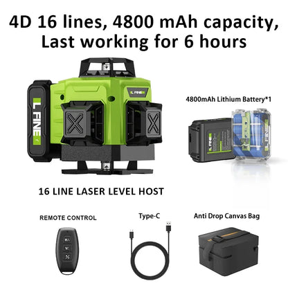 Livello Laser Professionale 16 Linee 360° Autolivellante