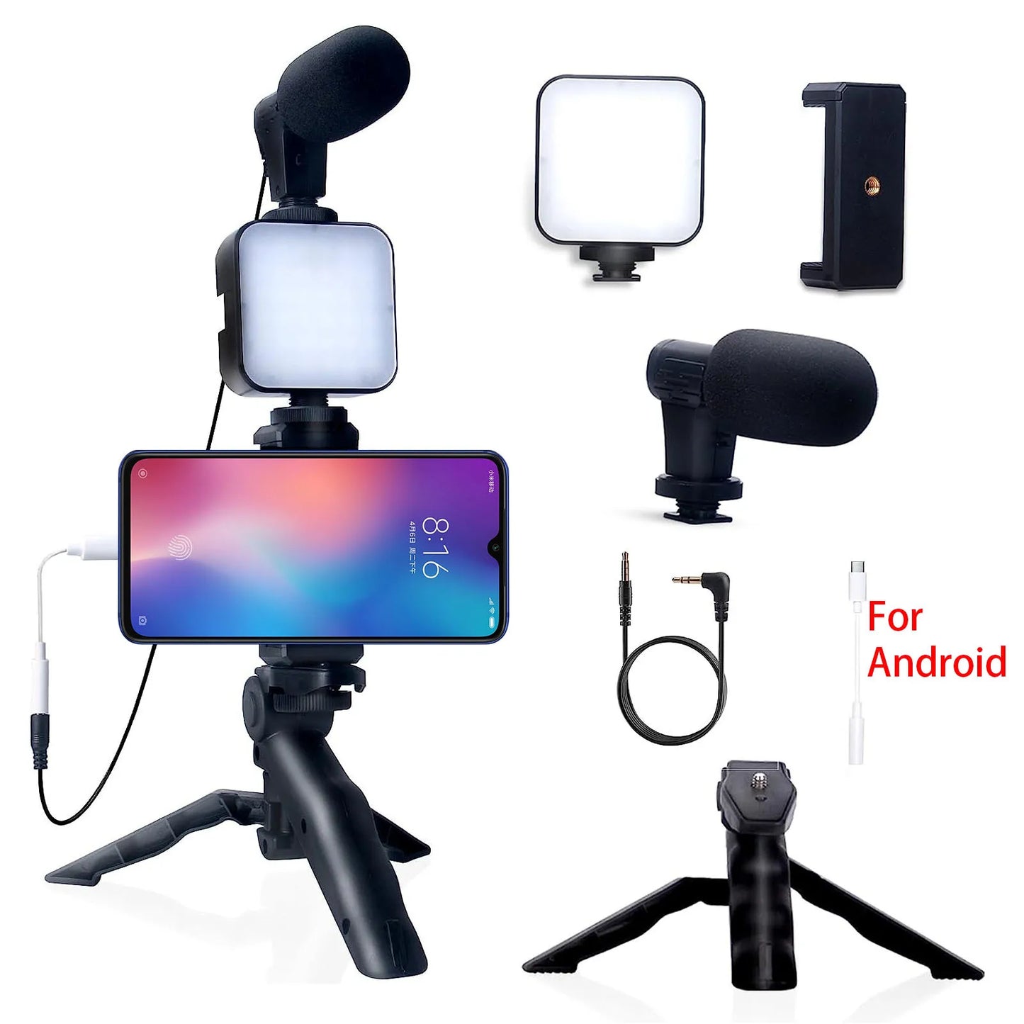 🎥 Kit Vlogging Smartphone - Microfono + Treppiede, Per TikTok, YouTube, Live!
Audio cristallino e video stabili. Per creator e influencer!