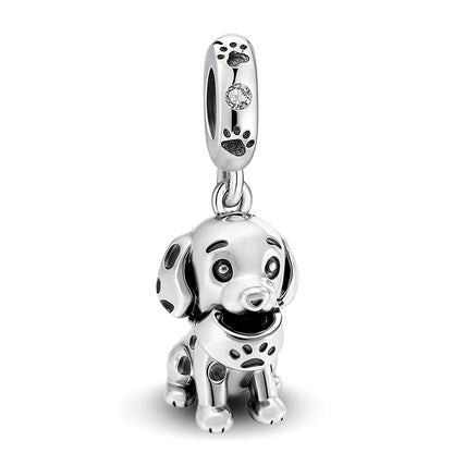 Perline Braccialetto 925 Argento Sterling | Charm Cane, Farfalla, Polpo | Gioielli Fai Da Te