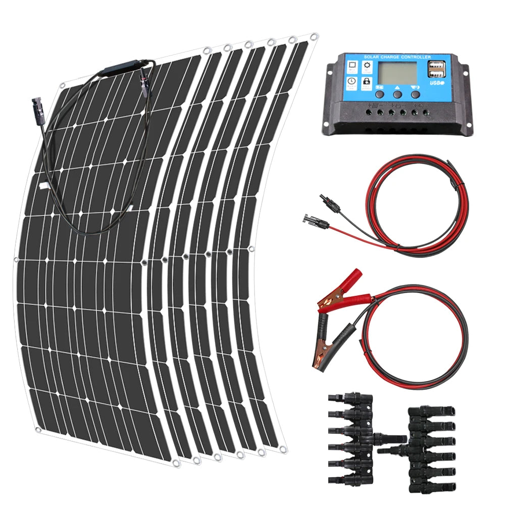 Pannello Solare Flessibile 100-600 WATT Pieghevole Impermeabile