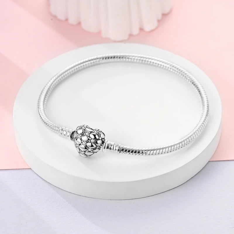 Bracciale in Argento 925 - Cuori con Zirconi, Regalo Perfetto per Donne, Gioiello Elegante e Personale