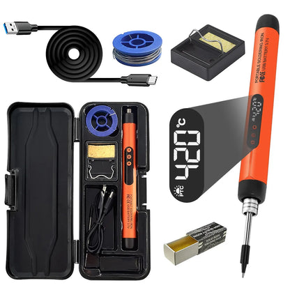 Saldatore USB Portatile Digitale | Display LED | Mini Stazione Saldo Ricaricabile per DIY