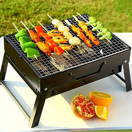 🔥 Grill da Viaggio Portatile in Acciaio Inox – Kit Completo per BBQ Ovunque!