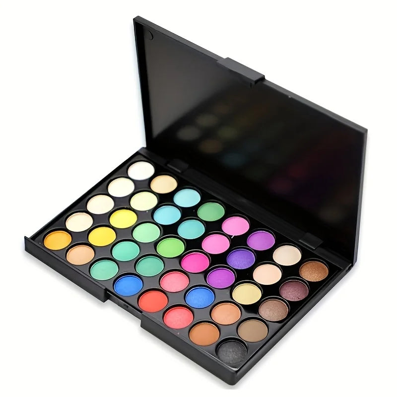 Palette Ombretti 40 Colori - Opachi & Lucidi, Terre Naturali - Trucco  a Lunga Durata, Antisbavature