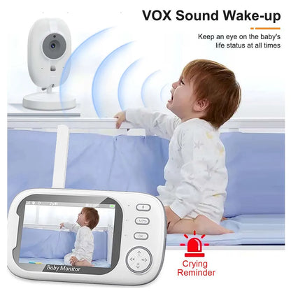 Baby Monitor 3.5" HD con Visione Notturna e Audio Bidirezionale