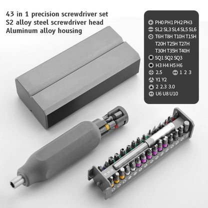 Set di cacciaviti di precisione 8 32 43 46 in 1 Torx Hex Phillips Punta per cacciavite magnetico Orologio per telefono Laptop Mini set di strumenti di riparazione