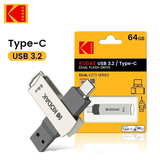 PenDrive USB 3.1 + Type-C, 128GB, Metallo, Impermeabile, OTG, per PC/Mac/Smartphone