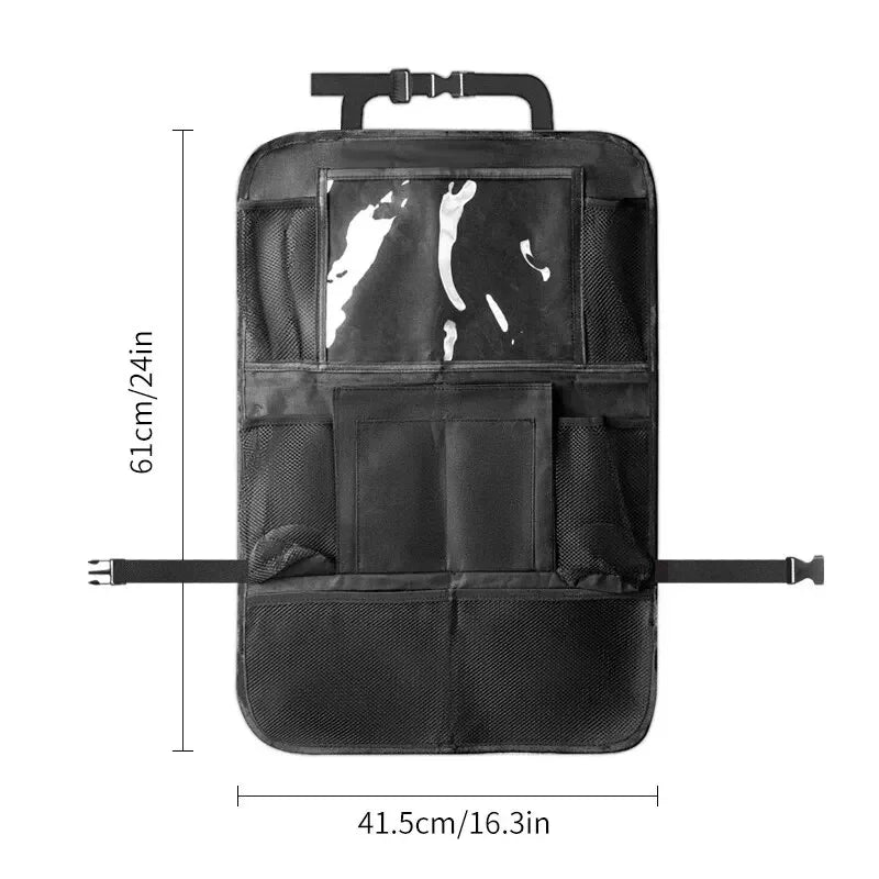 Borsa Portaoggetti Auto - Antiscivolo per Sedile, Anti-calci, Multitasche