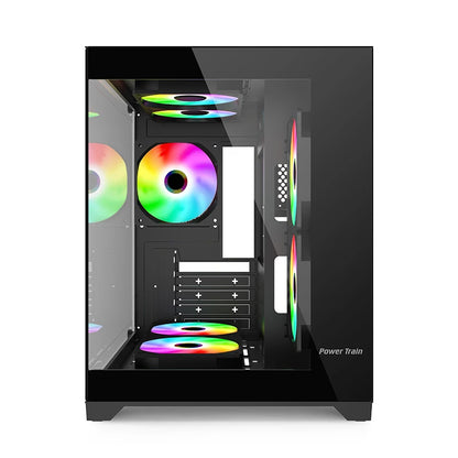 💎 Power Train Case PC - Vetro Colorato, Vista  270°, Supporto Water Cooler 240mm
Design unico e panoramico! Perfetto per gaming e setup stilosi. 🌊🖥️