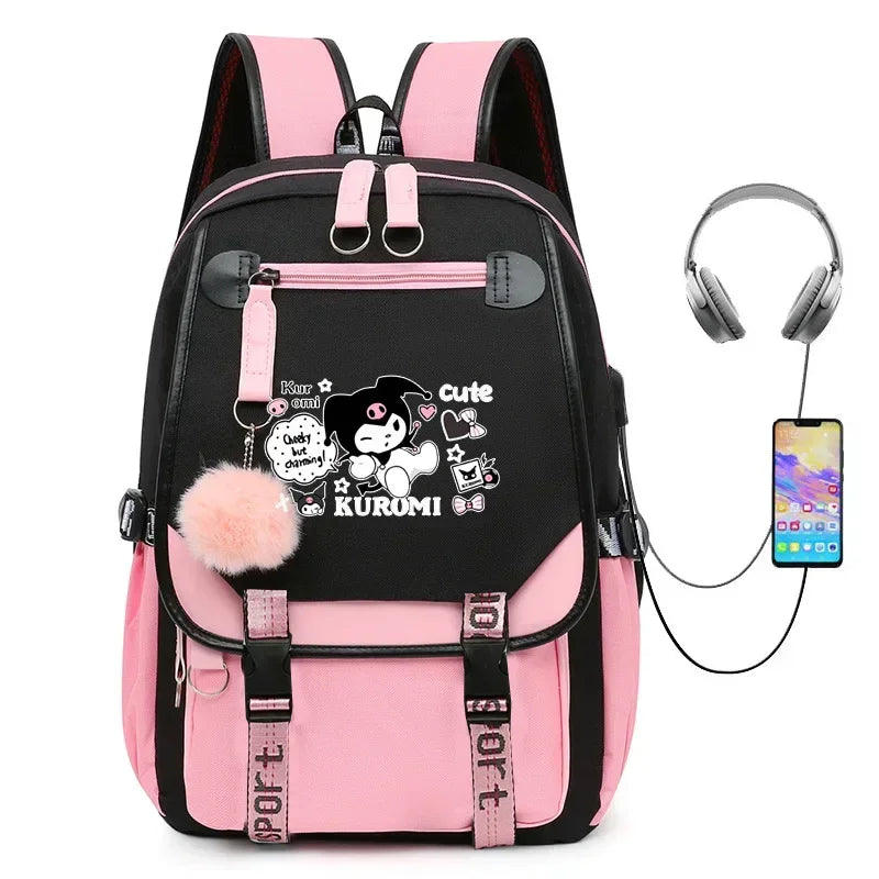 🎀 Zaino Kuromi & My Melody Scuola Portapranzo Astuccio