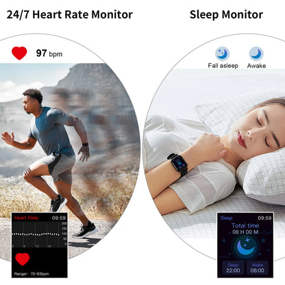 Smartwatch Nerunsa Fitness Pro 🏃‍♂️ | Schermo 1.69" HD, 25 Sport, IP68 | Monitora Sonno e Stress