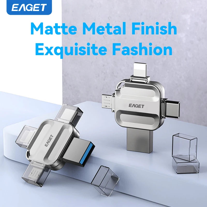 📲 Eaget PenDrive 4-in-1 USB 3.0 - Per iPhone, Android, PC, Type-C, Lightning!
Trasferisci file in un click tra tutti i dispositivi! Velocità USB 3.0 e design compatto. 🚀