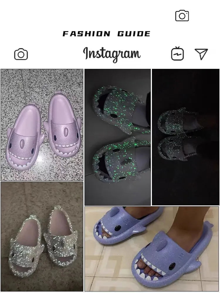 Pantofole Squalo Luminose per Uomo e Donna Scarpe Estive Moda Casa & Spiaggia
