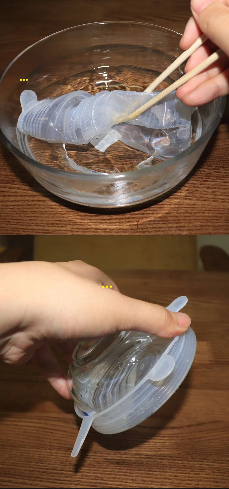 Coperchi in Silicone Elastici - Per Frigo, Ciotole e Piatti (6 Pezzi)