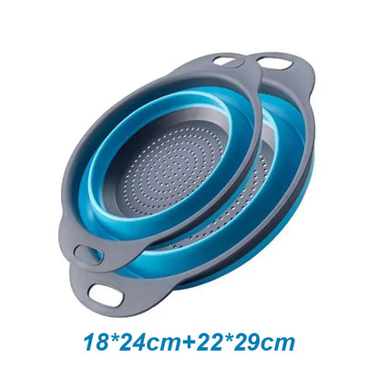 2 Colini Pieghevoli in Silicone - Scolapiatti & Frutta - Cucina Pratica