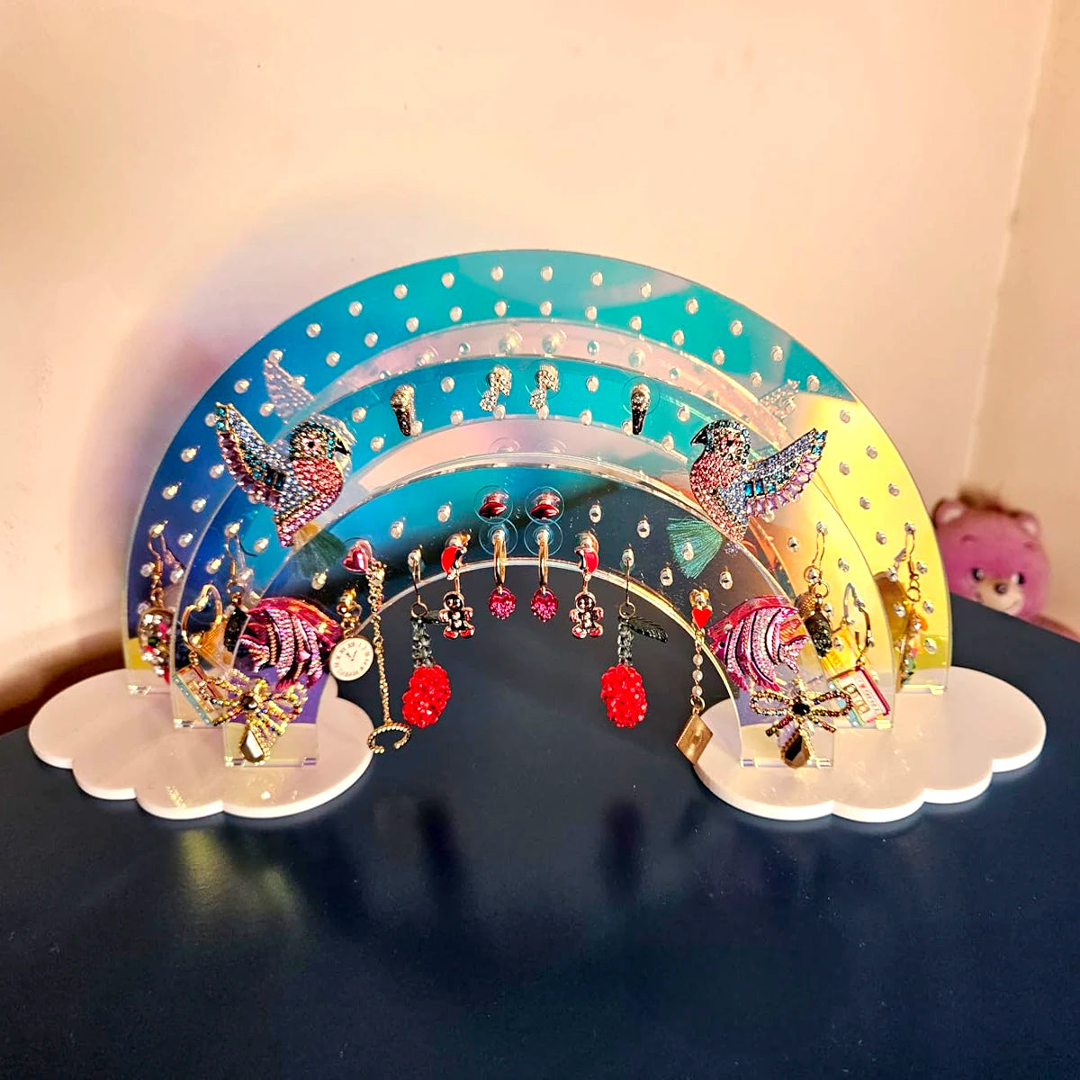 🌈 Organizzatore per Orecchini ad Arco Iridescente - 3 Livelli