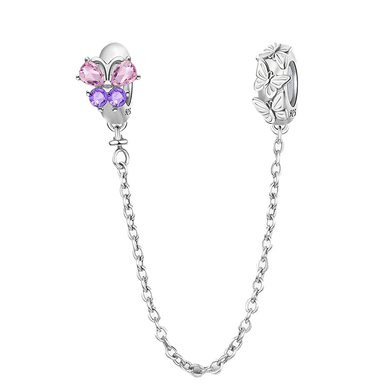 Perline Braccialetto 925 Argento Sterling | Charm Cane, Farfalla, Polpo | Gioielli Fai Da Te