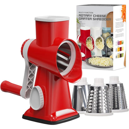 Grattugia Manuale 3 in 1 per Verdure, Formaggio e Frutta Secca
