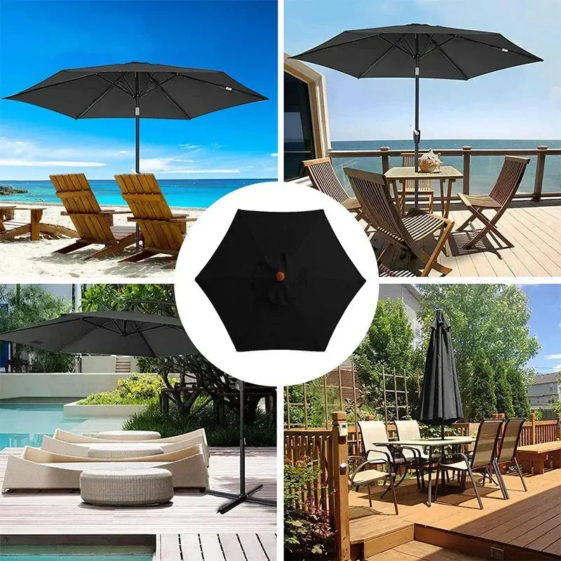 Ombrellone Giardino/SPIAGGIA 6-8 Stecche – Panno SOSTITUIBILE con Protezione UV