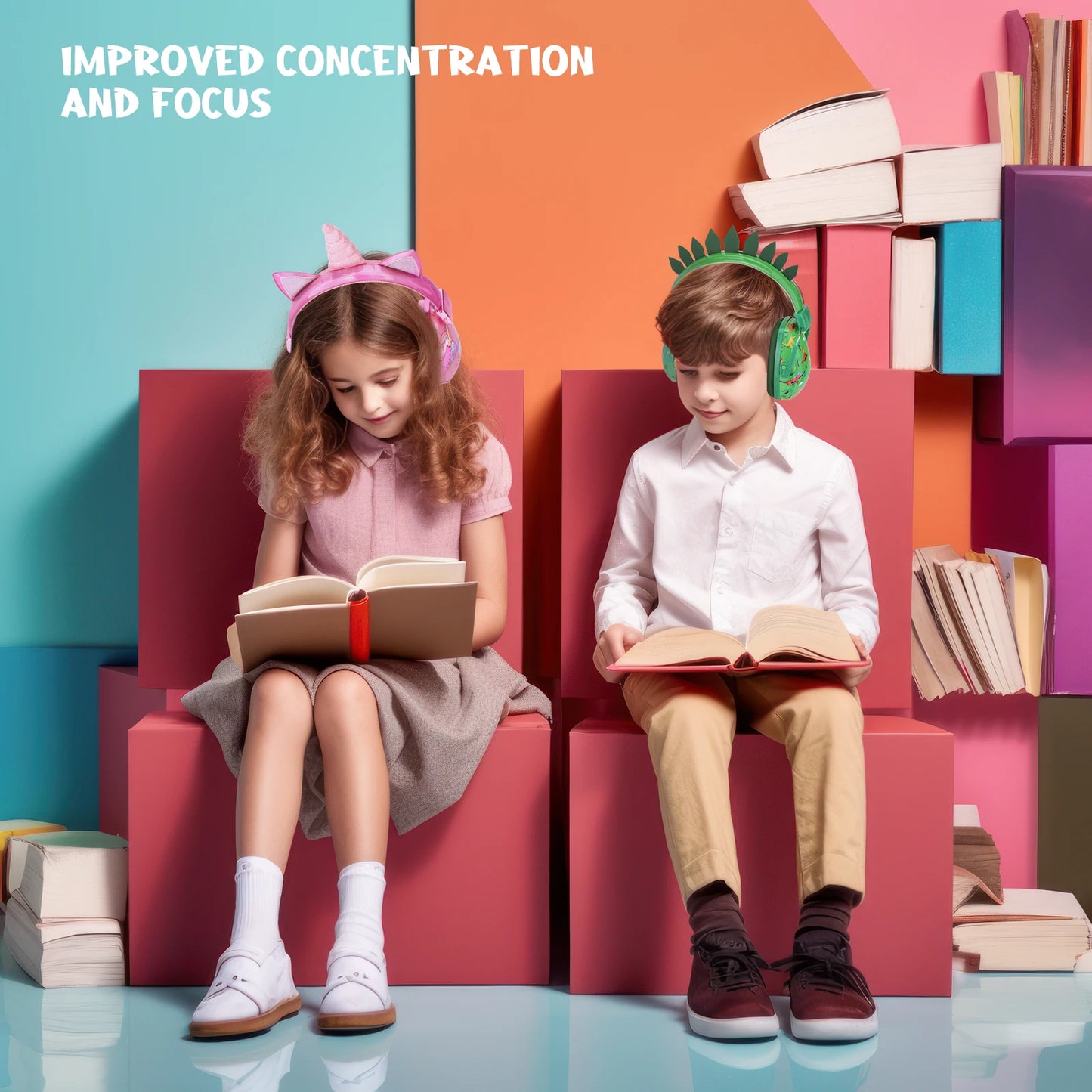 🦕🎧 Cuffie Antirumore per Bambini - Design Dinosauro & Unicorno!