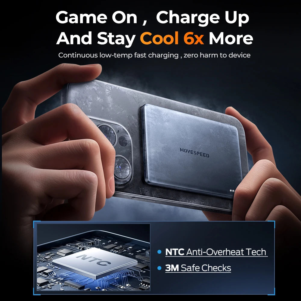 Power Bank Magnetico 5000mAh - Ricarica Wireless Ultra Rapida per iPhone & Android