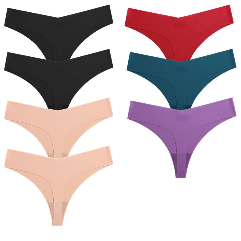7 Lingerie Sexy Senza Cuciture - Perizoma/Tanga Seta Donna - Elegante & Comodo