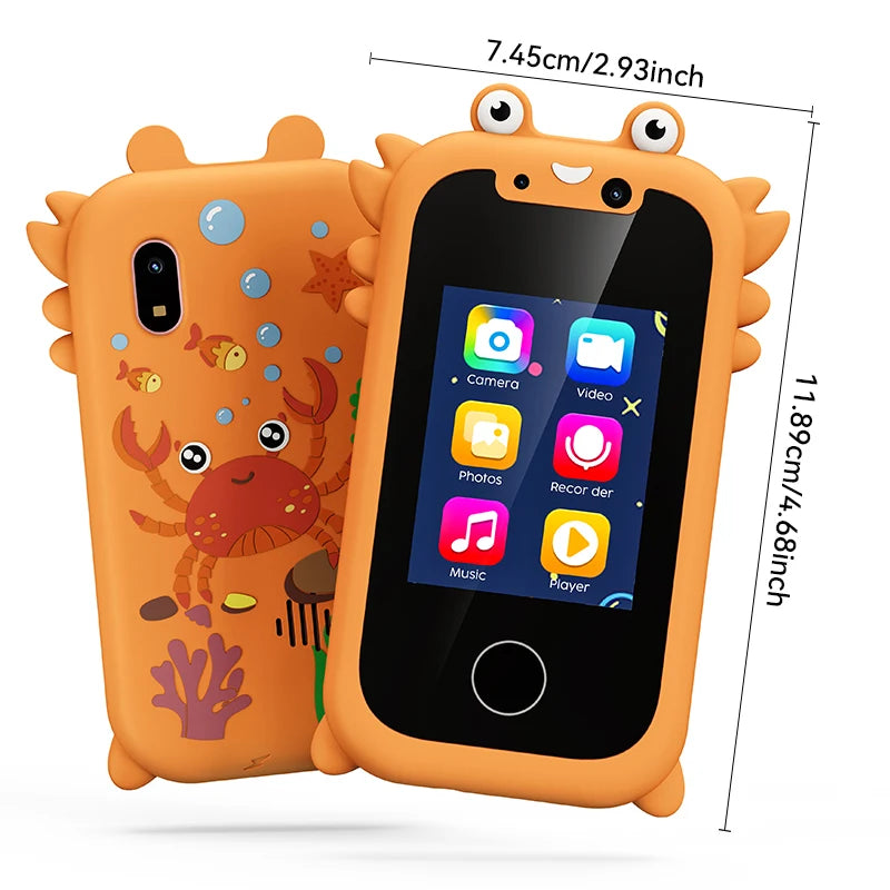 📱SMARTPHONE BAMBINI Giocattolo Educativo 6-in-1 | MP3, Fotocamera, Giochi | Scheda 512MB | Regalo Perfetto