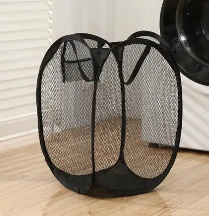 Cesto Portabiancheria Pieghevole in Rete per Bagno e Camera