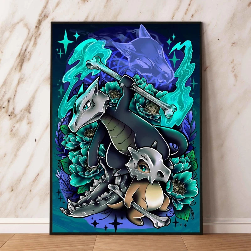 👻 Quadro Gengar Pokémon - Stampa Premium su Tela Senza Cornice