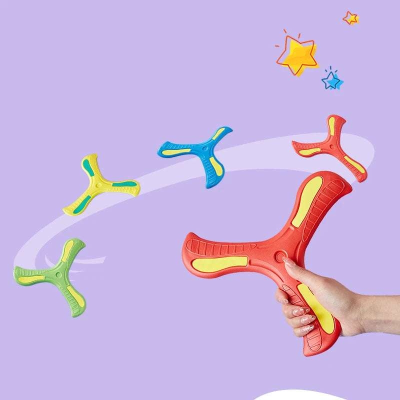 Boomerang Morbido per Bambini - Giocattolo Interattivo 3 Lame, Sicuro per Esterni, Educativo e Anti-Stress - Regalo per Tutte le Età