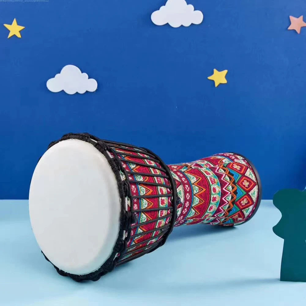 Djembe Africano 8'' Portatile - Tamburo a Mano con Motivi Colorati 🎵
