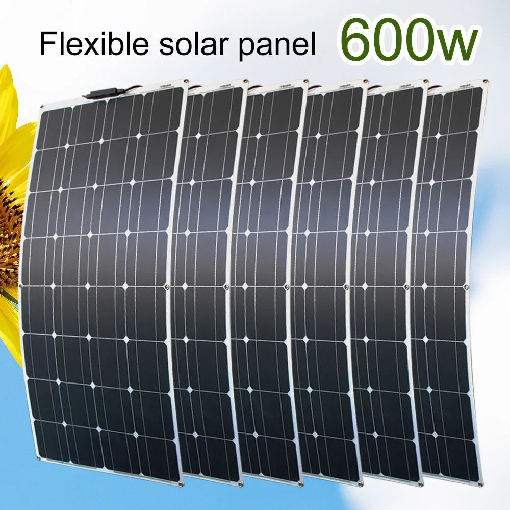 Pannello Solare Flessibile 100-600 WATT Pieghevole Impermeabile