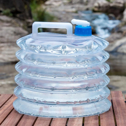 Bottiglione Pieghevole per Acqua 5-10-15L | Serbatoio da Campeggio con Rubinetto, Alimentare, Salvaspazio | per Campeggio