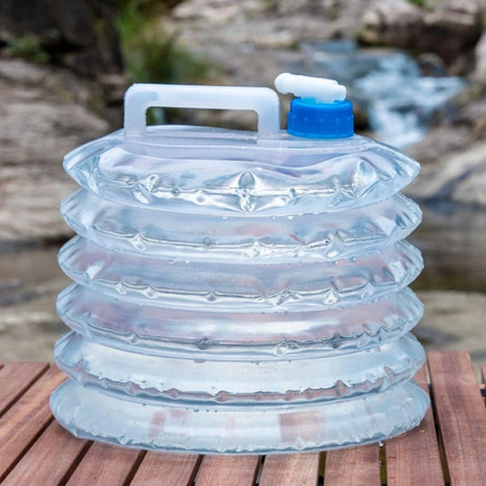 Bottiglione Pieghevole per Acqua 5-10-15L | Serbatoio da Campeggio con Rubinetto, Alimentare, Salvaspazio | per Campeggio