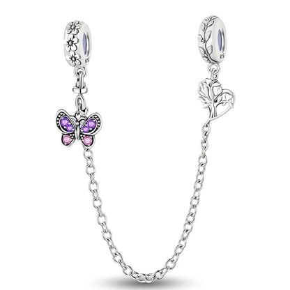 Perline Braccialetto 925 Argento Sterling | Charm Cane, Farfalla, Polpo | Gioielli Fai Da Te