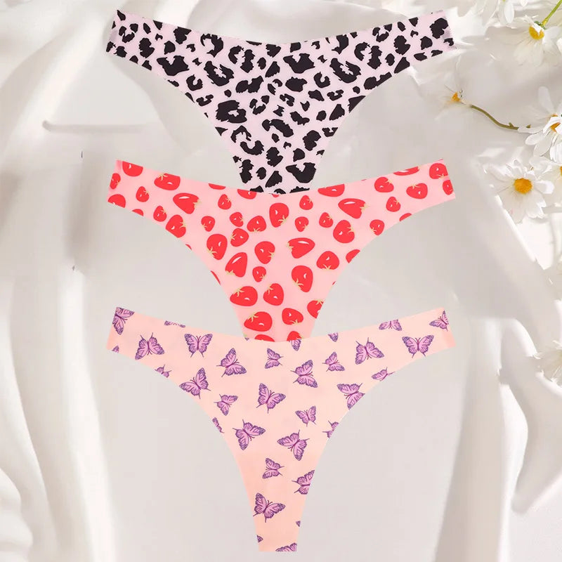 3 Mutandine Sexy Donna - Perizoma T-Back Vita Bassa - Intimo Colorato Senza Cuciture