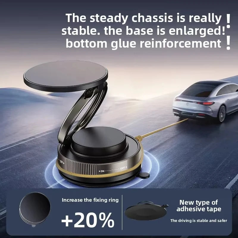 Supporto Telefono Magnetico T30 | Ventosa Sottovuoto MagSafe | Girevole Regolabile per Auto, Palestra, Specchio