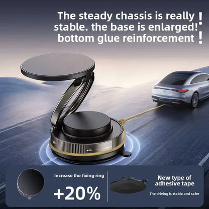 Supporto Telefono Magnetico T30 | Ventosa Sottovuoto MagSafe | Girevole Regolabile per Auto, Palestra, Specchio