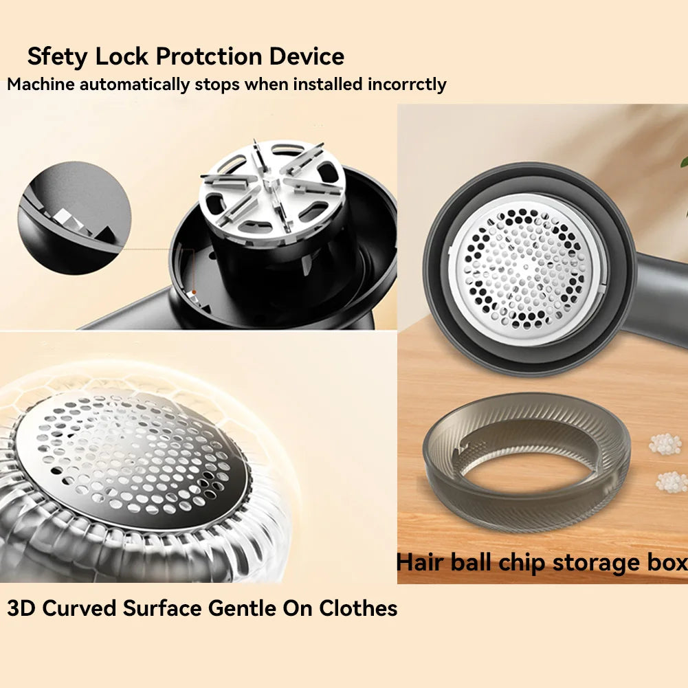 🚀 Rasoio Elettrico per Tessuti Ricaricabile | Rimuove Pelucchi, Lanugine & Pallini | Display Digitale | Portatile & Senza Fili