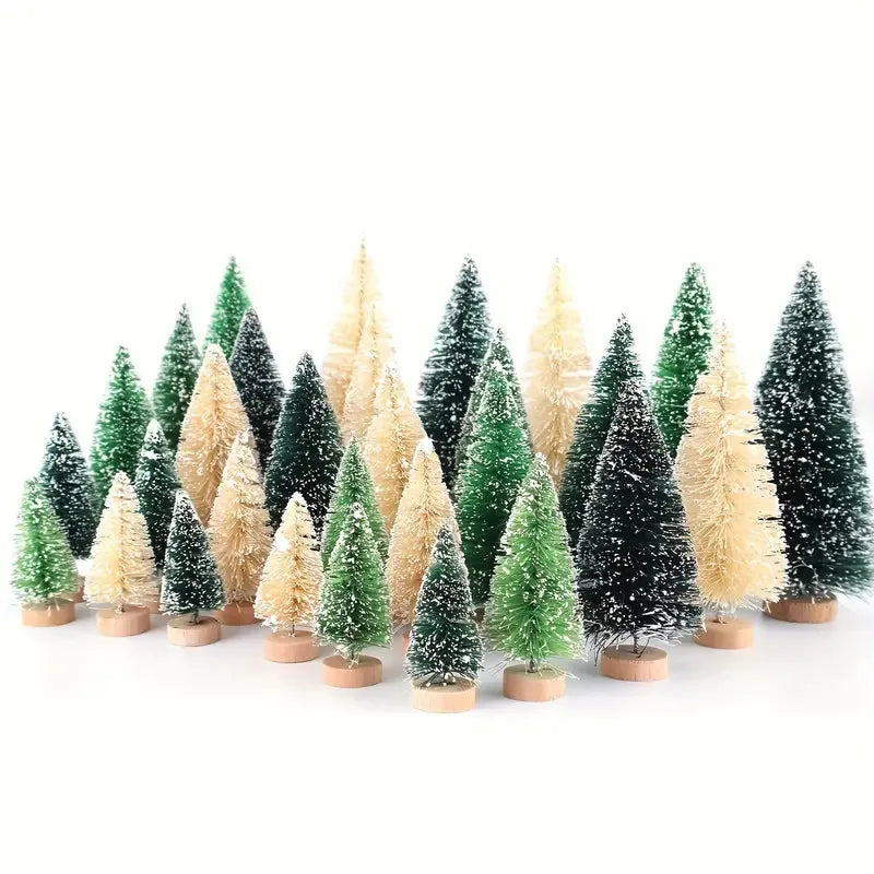 Albero di Natale Artificiale Piccolo in Sisal! Decorazione da Tavolo per Casa e Regalo. Effetto Aghi di Cedro/Pino 🎄✨