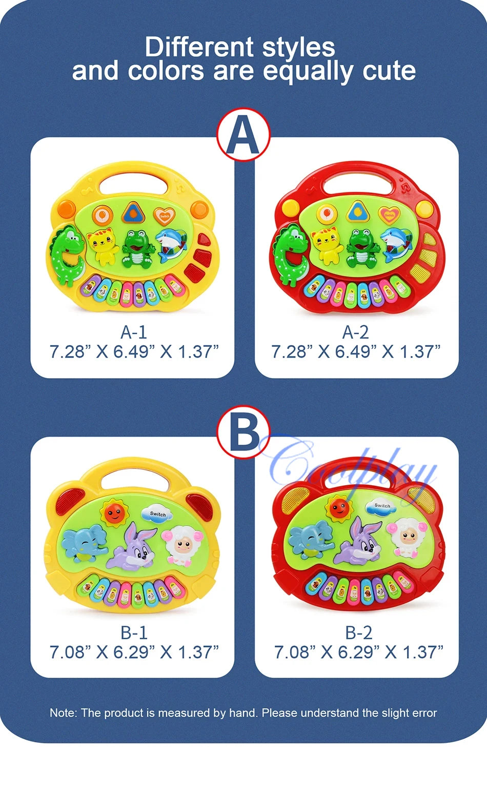 Pianoforte Bambini con Suoni Animali+ Luci - Giocattolo Musicale Educativo Regalo