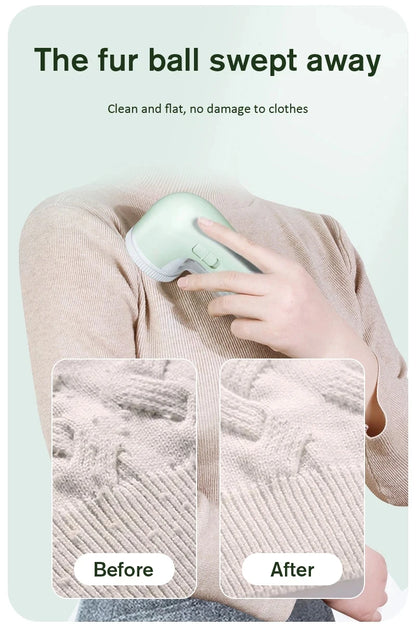 Rasoio Levapelucchi Elettrico Ricaricabile 3-in-1 - Rimozione Professionale di Pelucchi, Palline e Fibre da Tessuti!